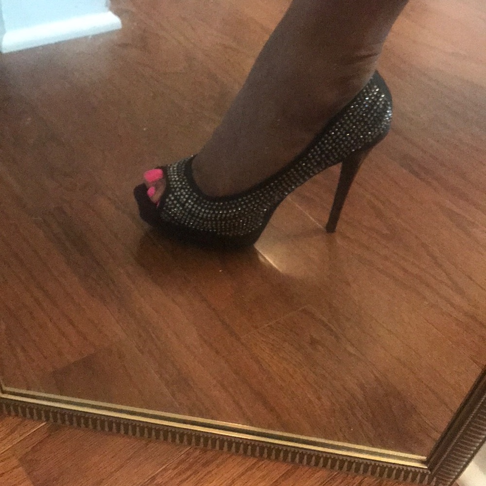 Classic Rhinestone Peep-toe Heel - Picture 6 of 7
